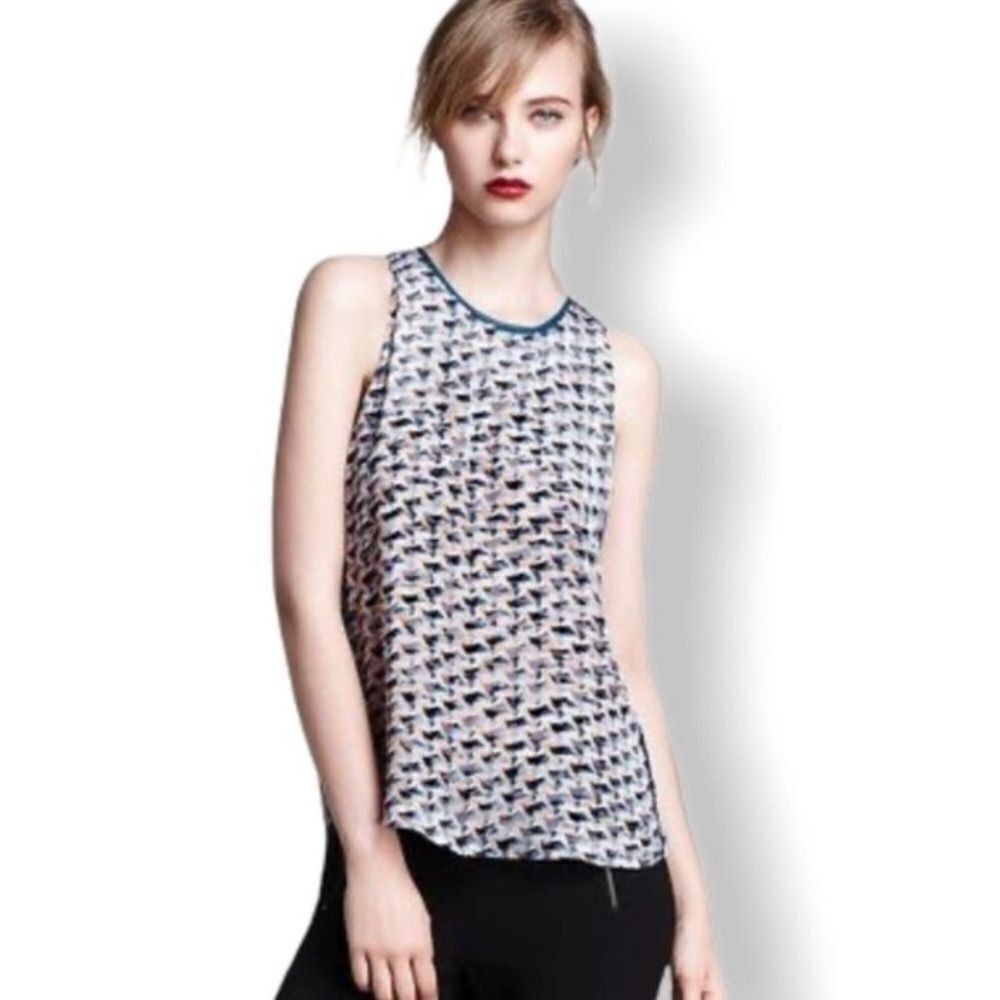 Marc by Marc Jacobs Marc by Marc Jacobs XS Puzzle Print Devore Velvet Sleeveless Size XS / US 0-2 / IT 36-38 - 1 Thumbnail