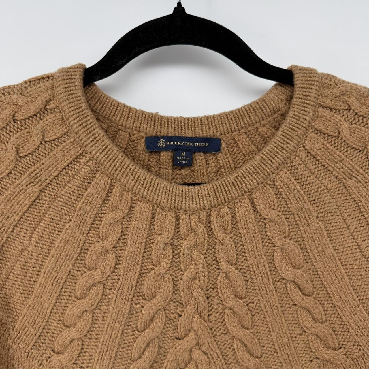 Brooks Brothers Brooks Brothers Tan Crewneck Wool Alpaca Sweater Medium Size M / US 6-8 / IT 42-44 - 2 Thumbnail