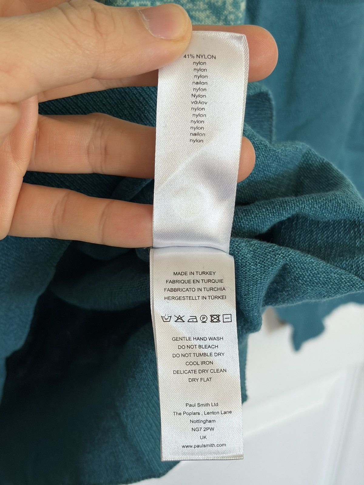 Paul Smith PS Paul Smith ColorBlock Cotton Blend Sweater Turquoise Blue Size US S / EU 44-46 / 1 - 5 Thumbnail