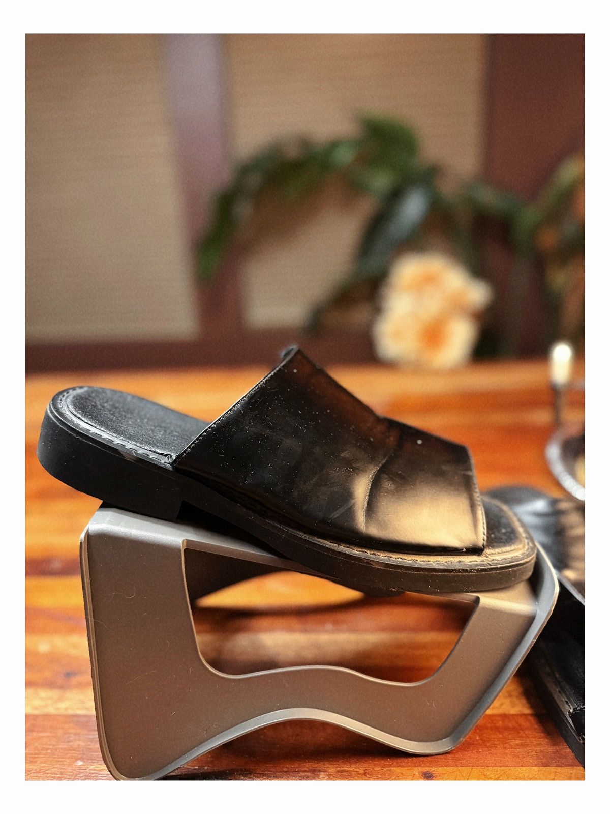 Other Minimalist Black Leather Slide Sandals – Effortless Style Size US 9 / EU 42 - 5 Thumbnail