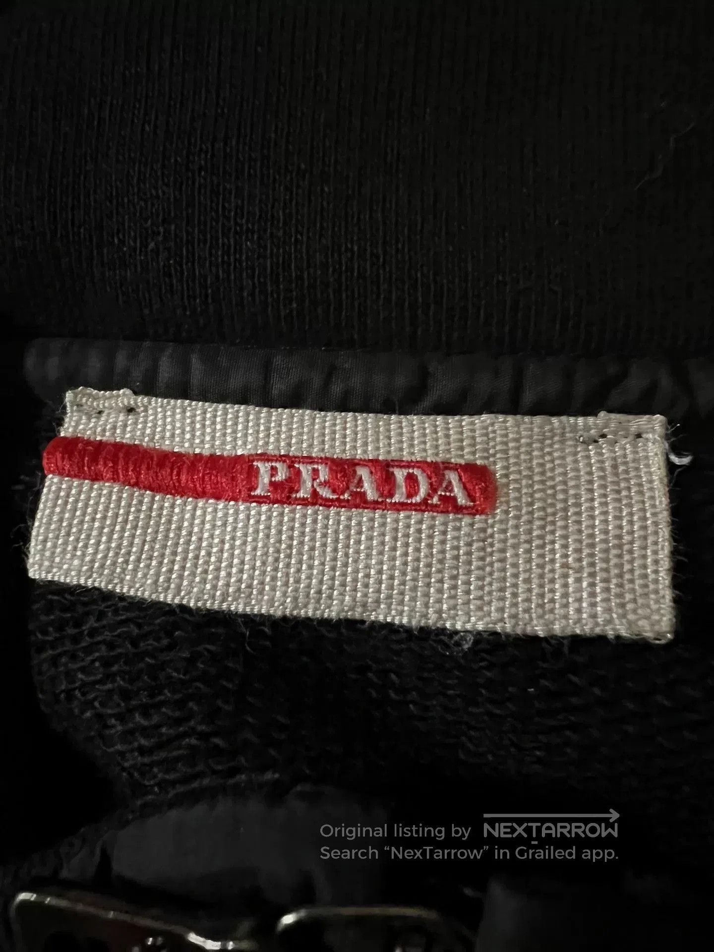 Prada prada classic red logo zip-up jacket. Size US L / EU 52-54 / 3 - 5 Thumbnail