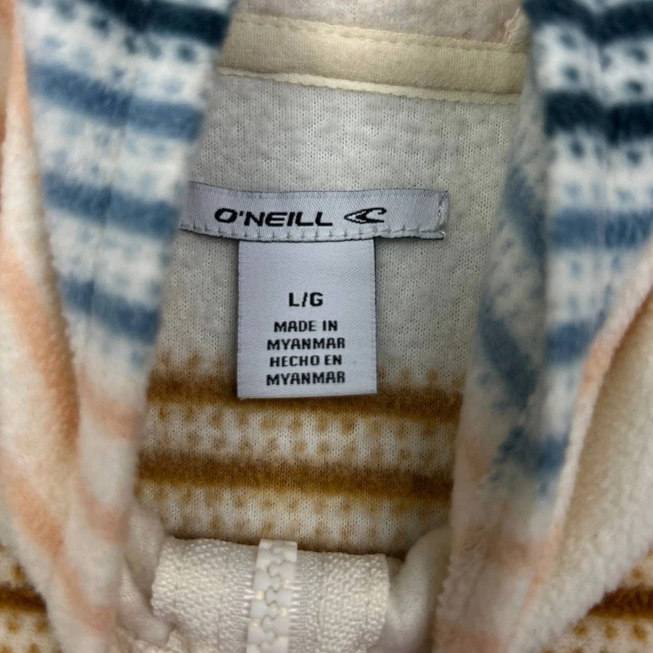 O'Neill O'Neill Hoodie Women Striped Fleece Pullover Half Zip L Size L / US 10 / IT 46 - 2 Thumbnail