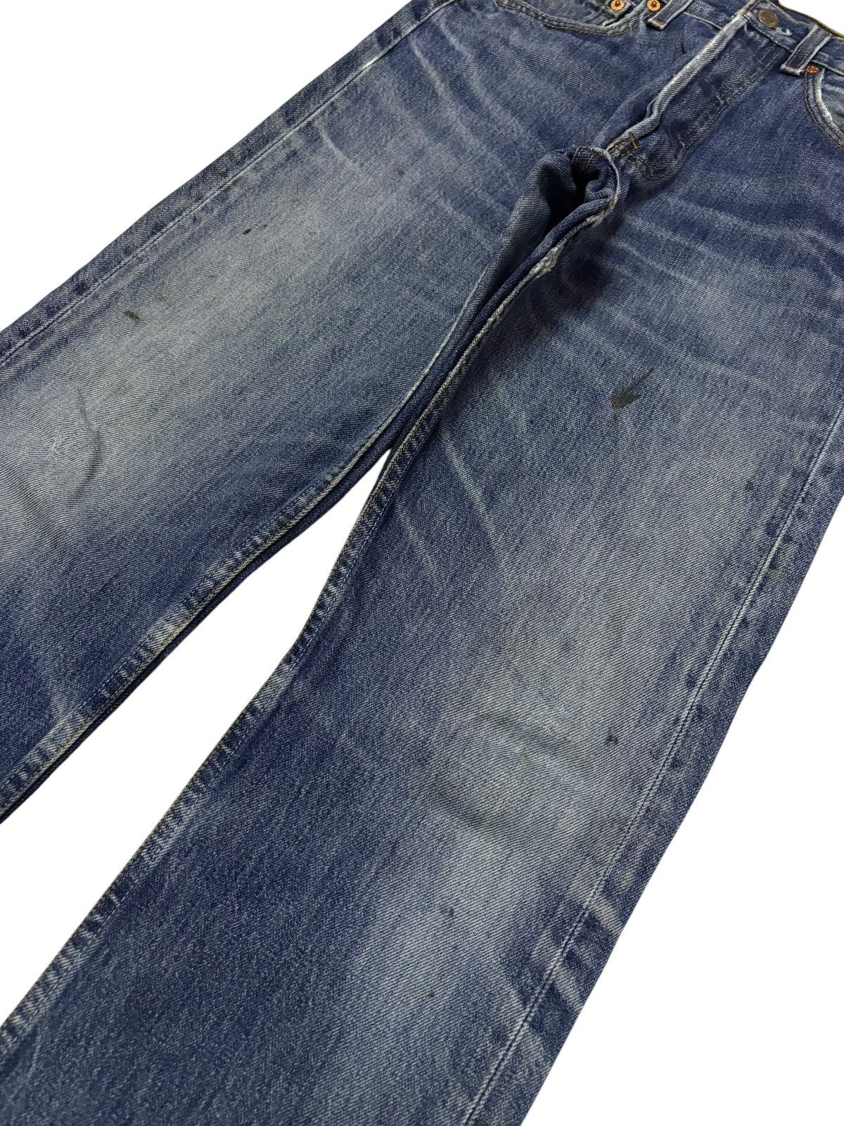 Levi's Vtg 90s Levis 501 Distressed Jeans Size US 26 / EU 42 - 4 Thumbnail