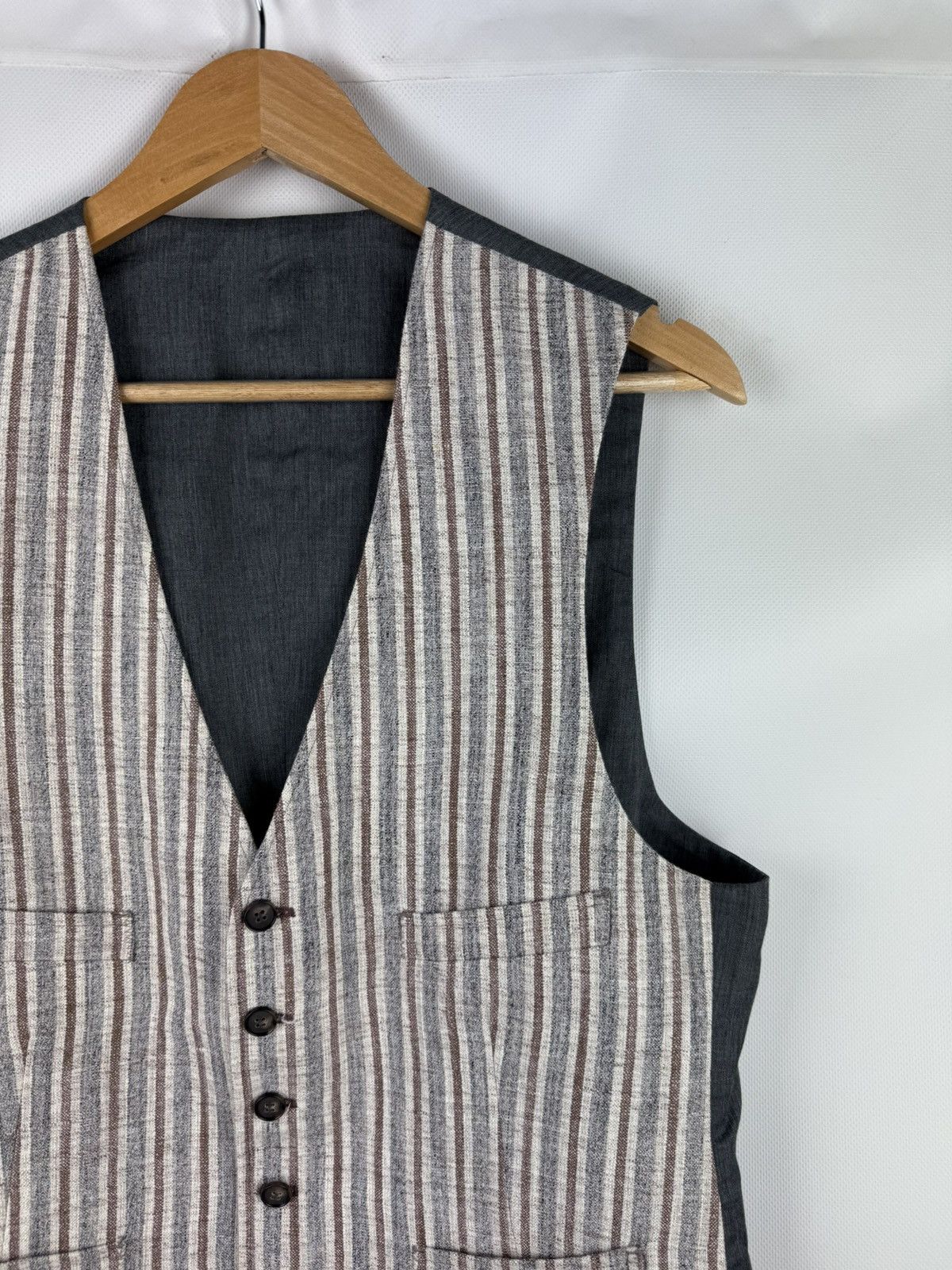 Suitsupply Suitsupply Amsterdam Silk Linen Sleeveless Vest Waistcoat Size 40R - 5 Thumbnail