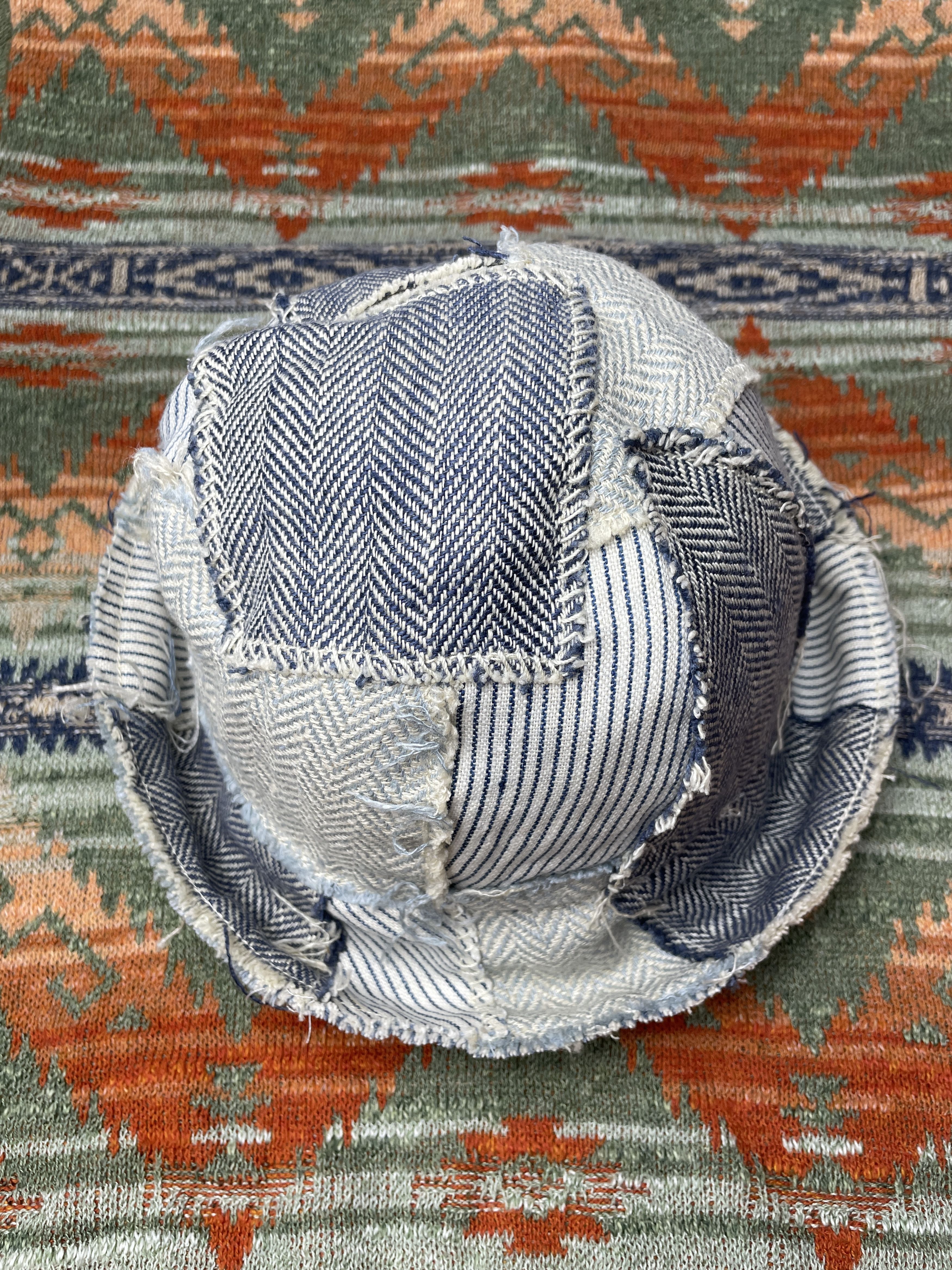Ralph Lauren × Rugby Ralph Lauren Ralph Lauren Rugby Silk and Linen Patchwork Fisherman's Hat Size ONE SIZE - 4 Thumbnail