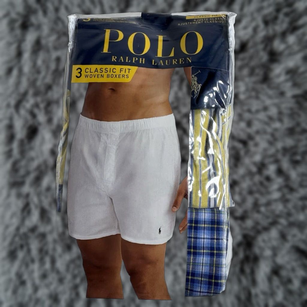 Polo Ralph Lauren 3 Pack Classic Fit Woven Boxers Mens XL 100% Cotton Multicolor Solid New sealed