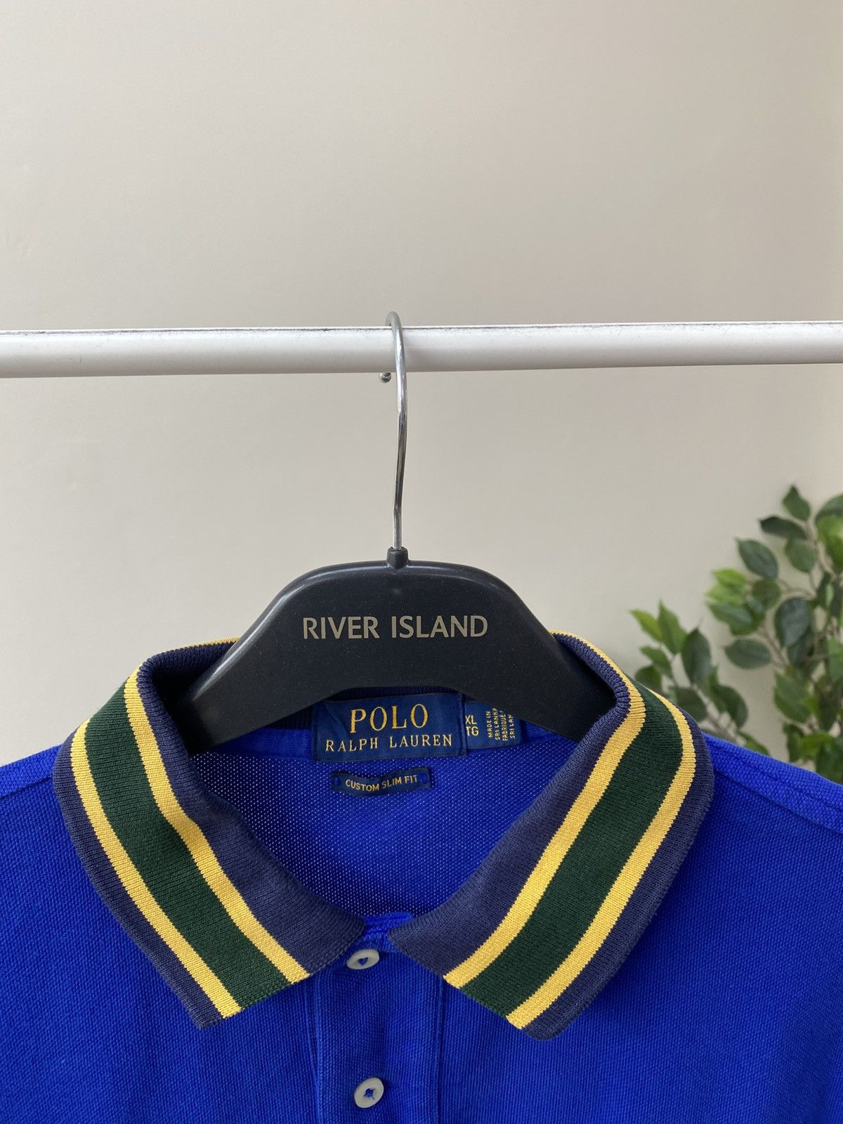 Polo Ralph Lauren × Vintage Vintage Polo Ralph Lauren Gold Big Pony Blue Polo T-Shirt Size US L / EU 52-54 / 3 - 6 Thumbnail