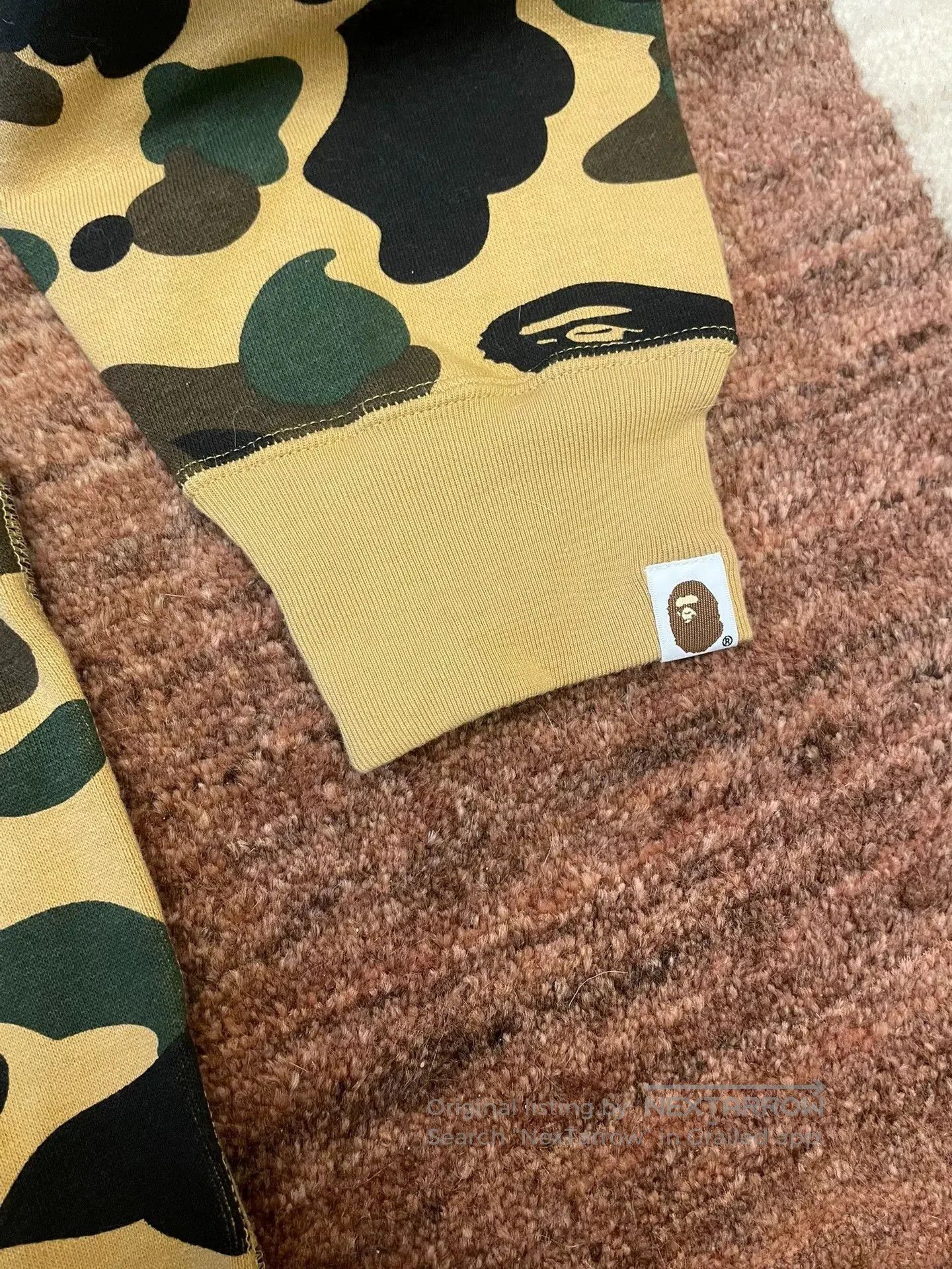 Bape Bape Classic Yellow Camo Ape Hoodie. Size US XXL / EU 58 / 5 - 5 Thumbnail