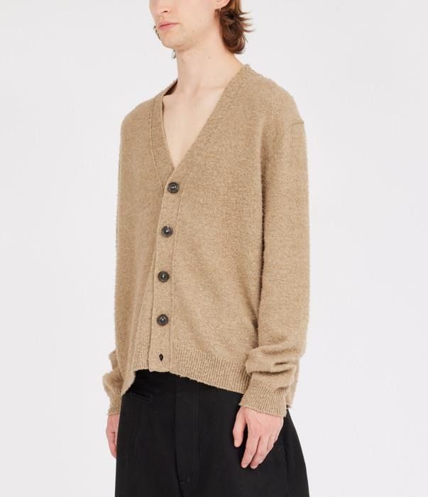 Maison Margiela o1bcso1str0526 Wool & Cotton Piling Cardigan in Beige Size US M / EU 48-50 / 2 - 6 Thumbnail