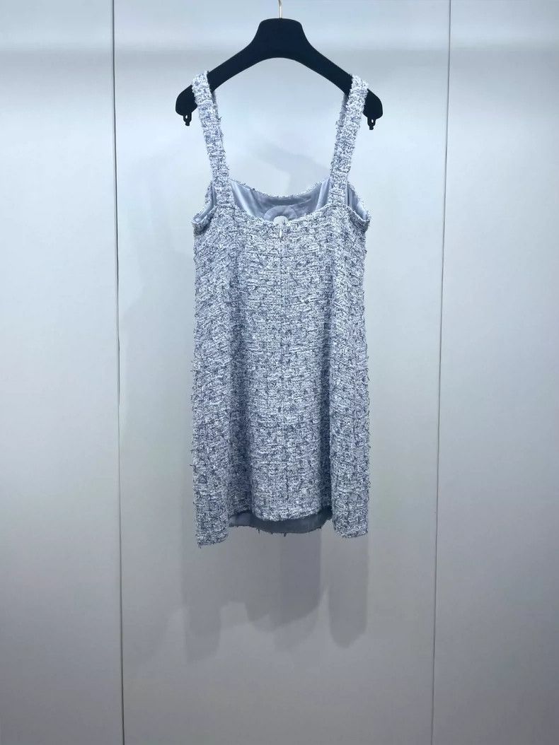 Chanel Chanel Hollow-out bright diamond tweed woven suspender dres Size XS / US 0-2 / IT 36-38 - 2 Thumbnail