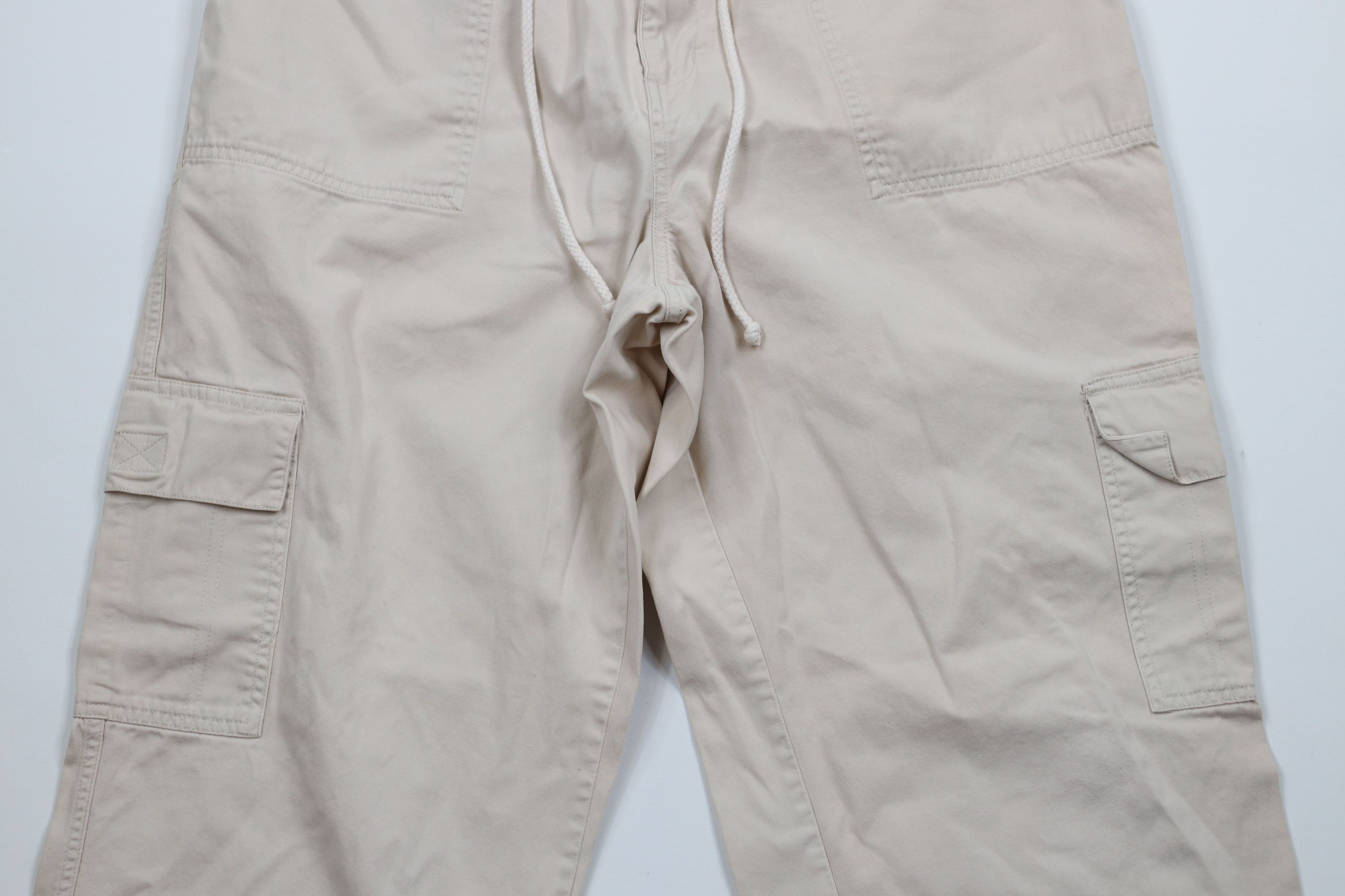 Vintage Vintage 90s Y2K Streetwear Baggy Wide Leg Cargo Pants Beige Size 36" / US 14 / IT 50 - 3 Thumbnail