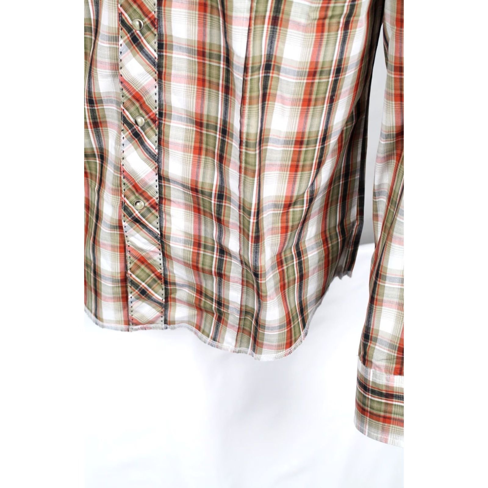 Wrangler Wrangler Men's Modern Fit Snap Button Long Sleeve Shirt Western Brown Plaid Size US S / EU 44-46 / 1 - 4 Thumbnail