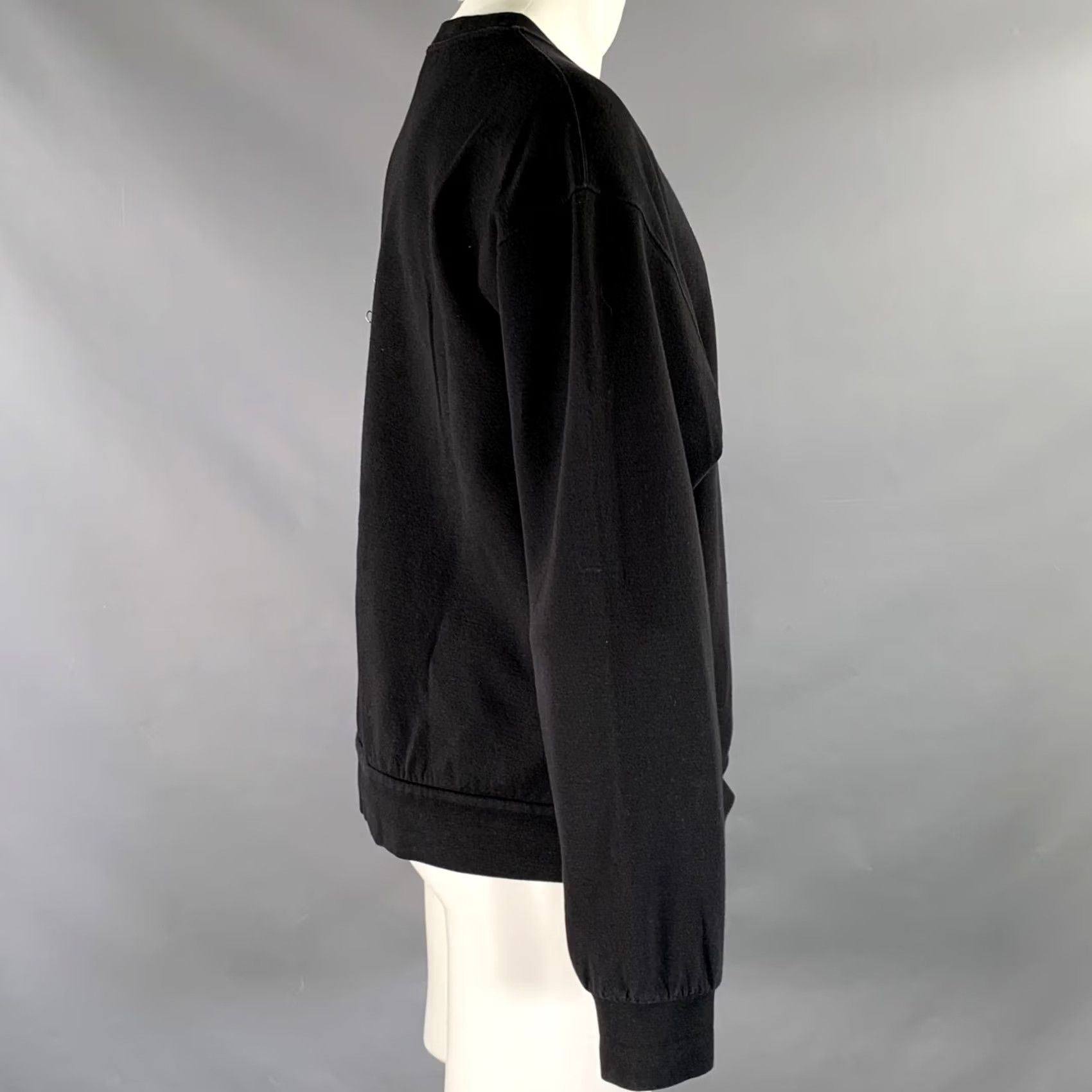 Dolce & Gabbana DOLCE & GABBANA Size M Black Logo Cotton Blend Crew-Neck Sweatshirt Mens Size US M / EU 48-50 / 2 - 3 Thumbnail