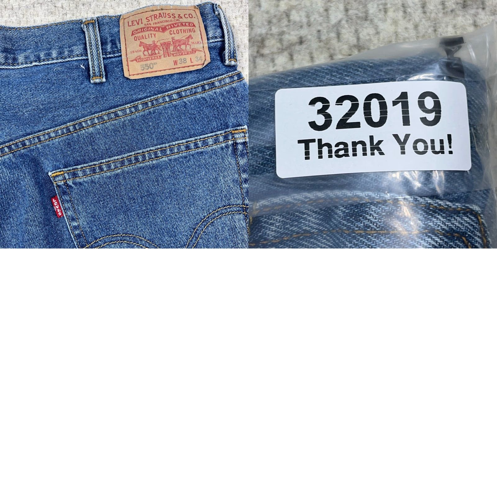 Levi's VINTAGE Levi's 550 Jeans Men 38x34 Relaxed Fit Straight Leg Blue 90s Mens Regular Denim 5-Pocket Design Baggy VTG Y2K Size US 38 / EU 54 - 10 Thumbnail