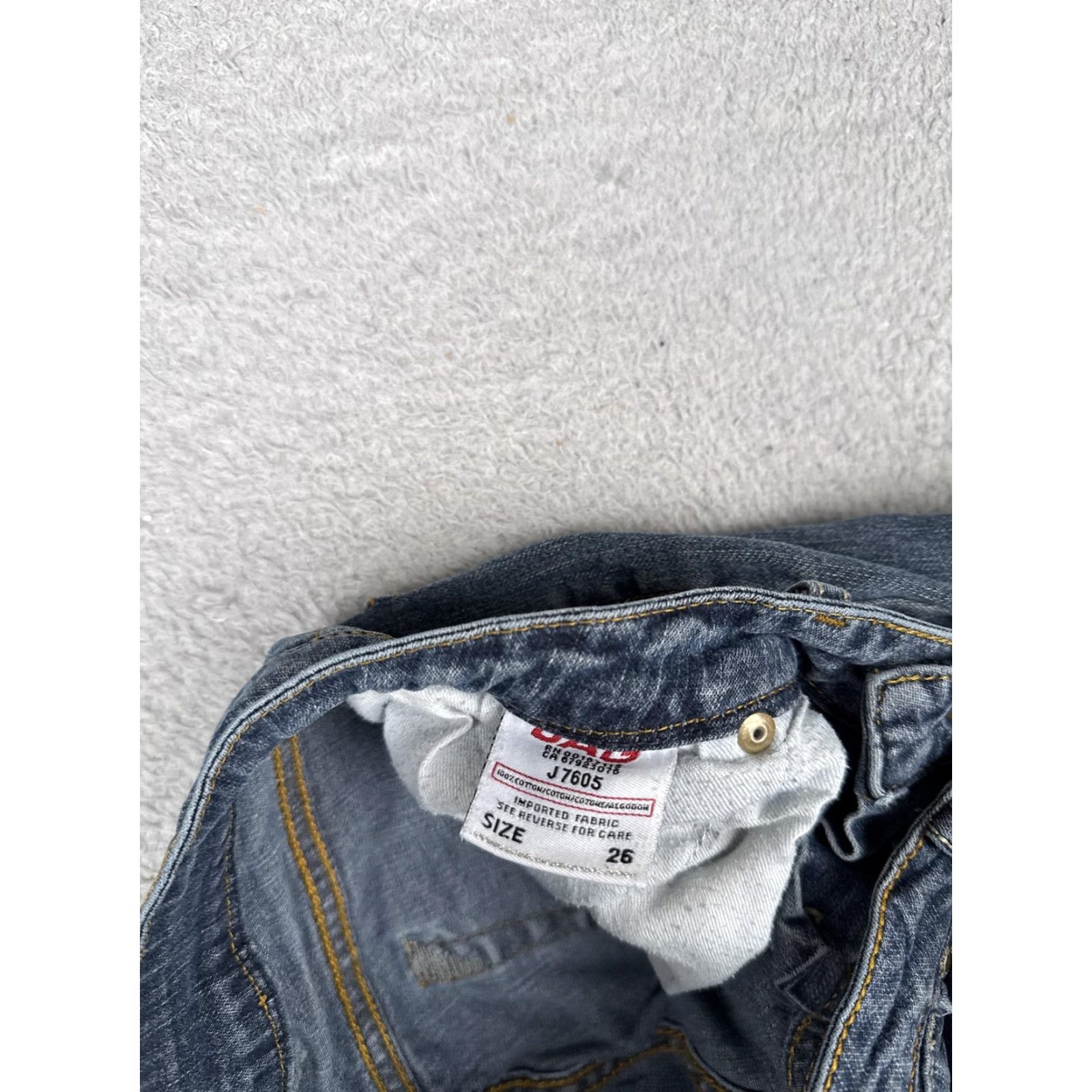 Denime JAGTHUG Jeans Bootcut Juniors 26 Blue Med Wash Low Rise Denim 26x30 Embroidered City Womens Juniors Jeans Bag Size 26" / US 2 / IT 38 - 6 Thumbnail