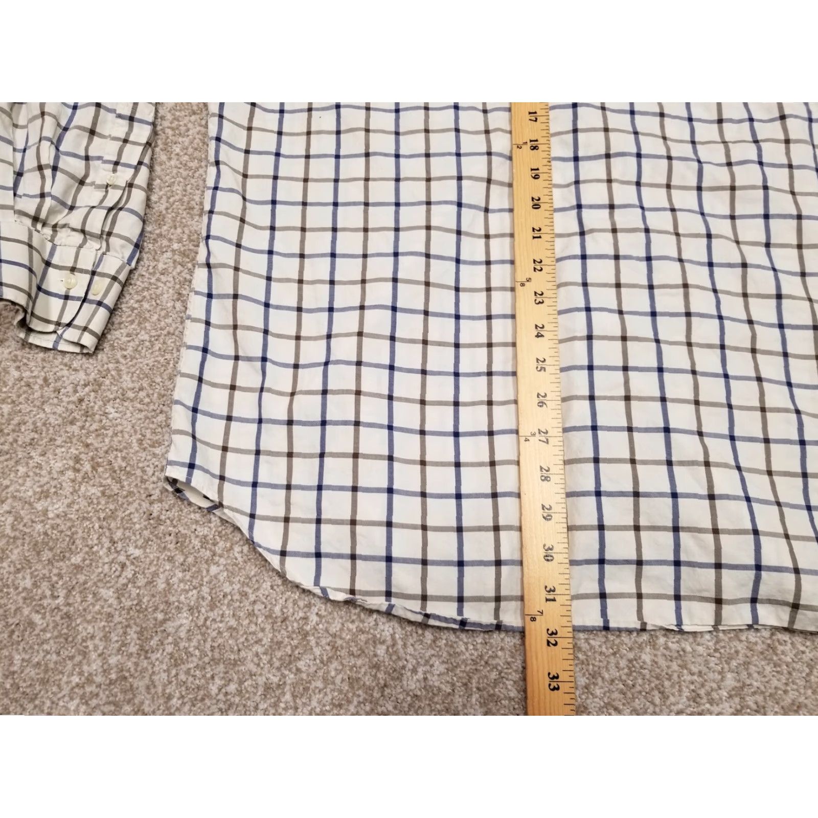 Peter Millar Peter Millar Button-Down Shirt Mens XL Blue Red Check Casual FLAWS Size US XL / EU 56 / 4 - 7 Thumbnail