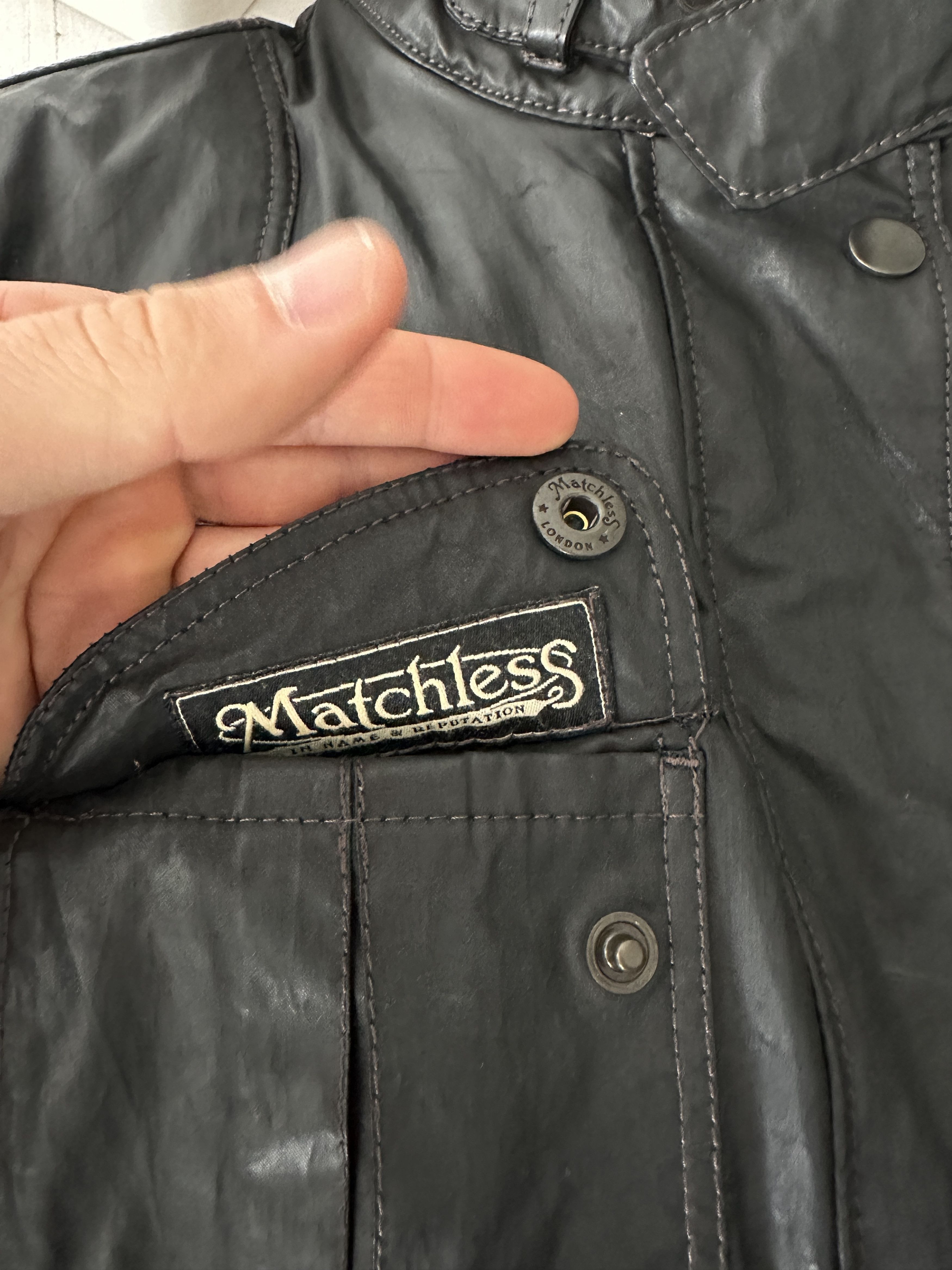 Matchless Matchless London Waxed Cotton Motorcycle Jacket Size 46 Size L / US 10 / IT 46 - 3 Thumbnail