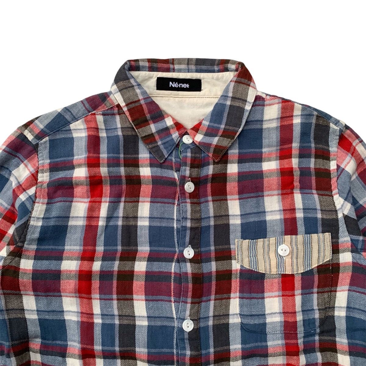 Issey Miyake × Japanese Brand × Ne-Net Ne-Net by Issey Miyake Flanel Shirt Size US M / EU 48-50 / 2 - 2 Thumbnail