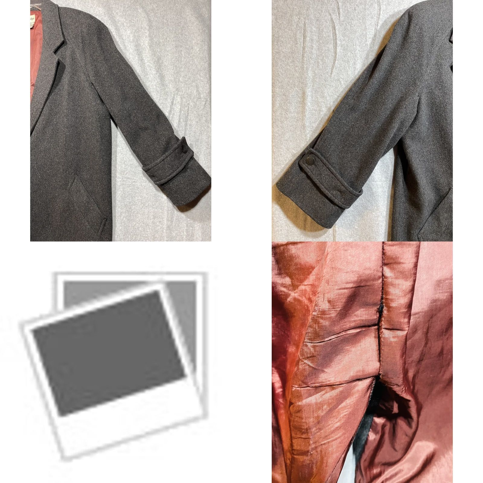 Vintage VINTAGE Breckenridge Wool Jacket Coat Long Dark Gray Sz 8 OverCoat Button Womens Winter Casual 90s Size M / US 6-8 / IT 42-44 - 8 Thumbnail