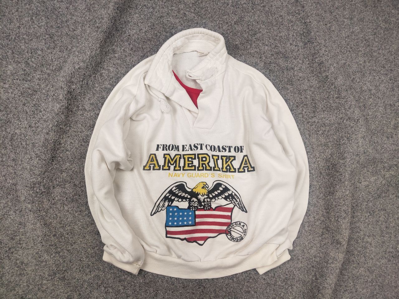 Vintage Vintage 70's From East Coast America Navy Guards Sweatshirt Size US M / EU 48-50 / 2 - 1 Thumbnail