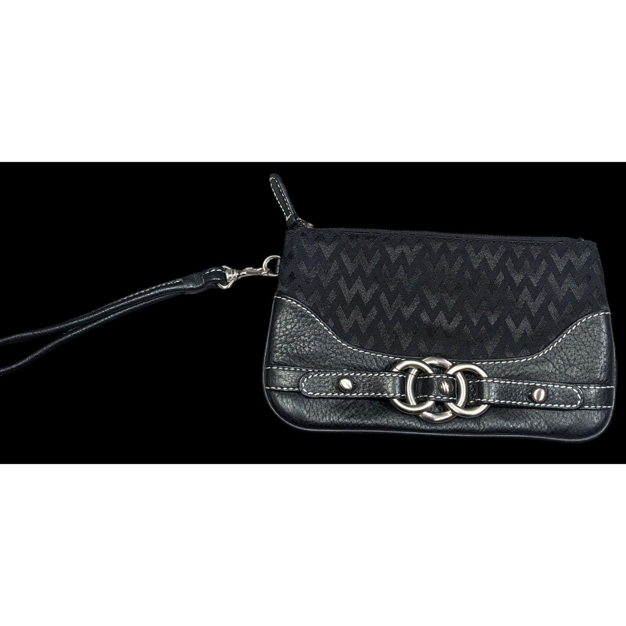 Other Wilson's Leather Gothic Black Zip Clutch/Wristlet Size ONE SIZE - 1 Thumbnail