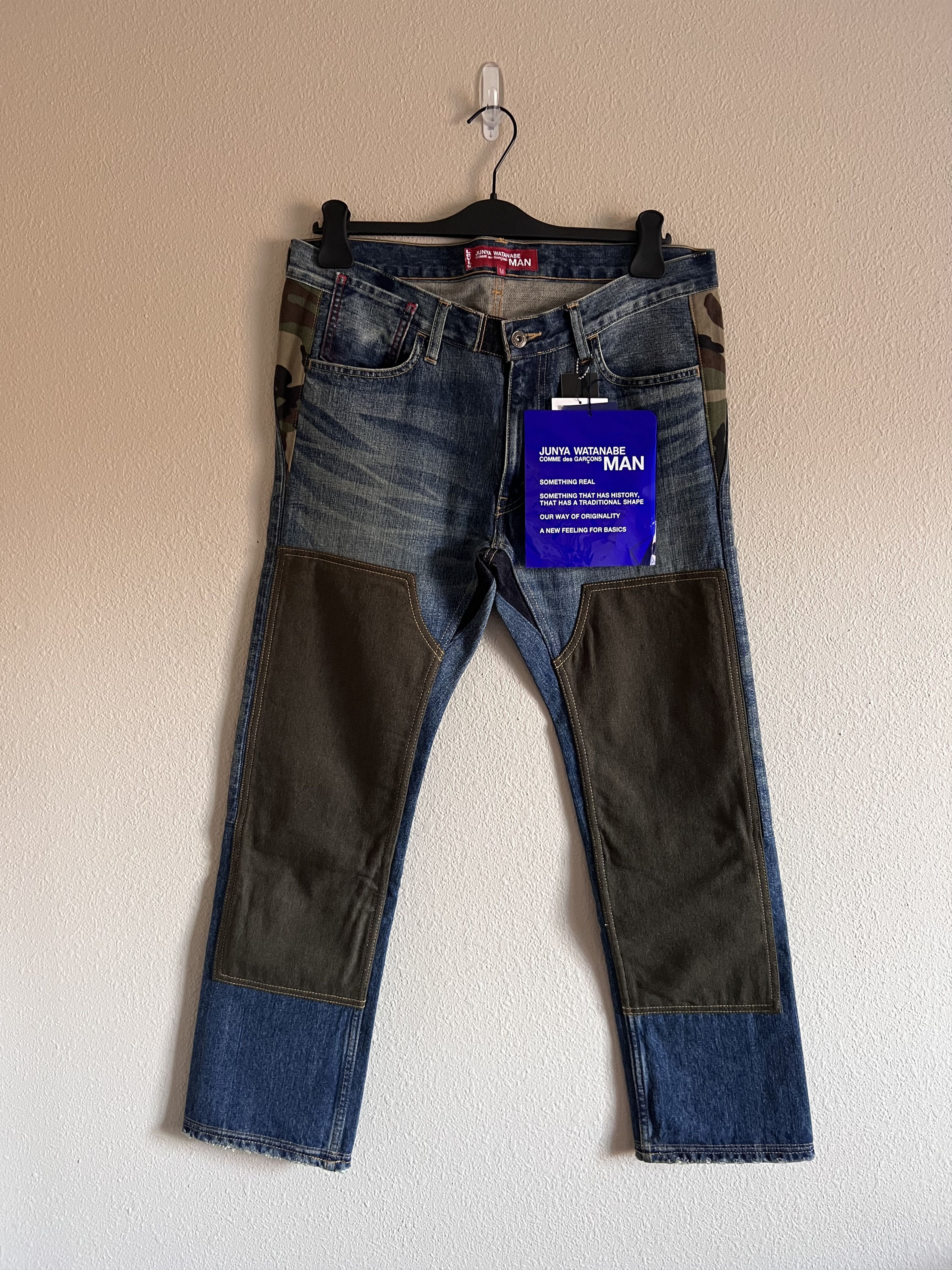 image of Comme Des Garcons x Junya Watanabe Levi's Junya Watanabe Double Knee Denim Jeans in Blue (Size 34)