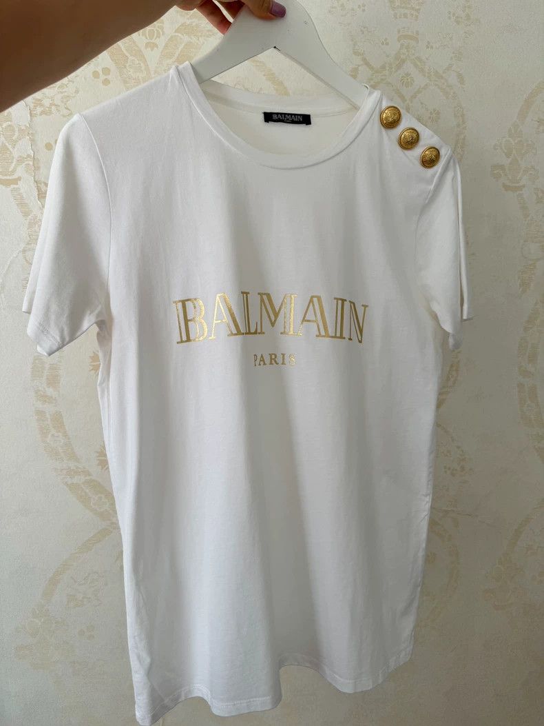 Balmain Classic Balmain White T-Shirt with Buttons-dmc Size US M / EU 48-50 / 2 - 1 Thumbnail