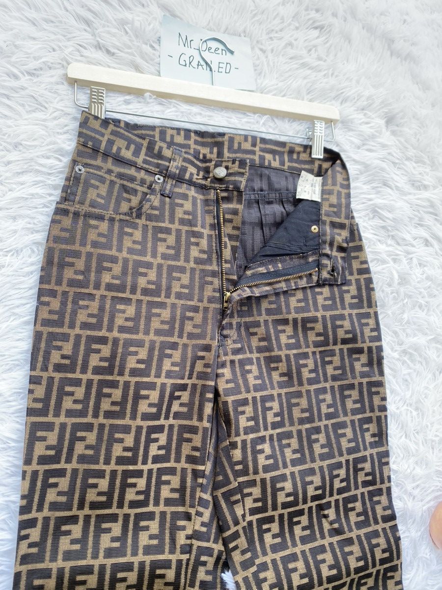 Fendi Vintage Fendi Zucca Monogram Pants FF Logo Size US 26 / EU 42 - 8 Thumbnail
