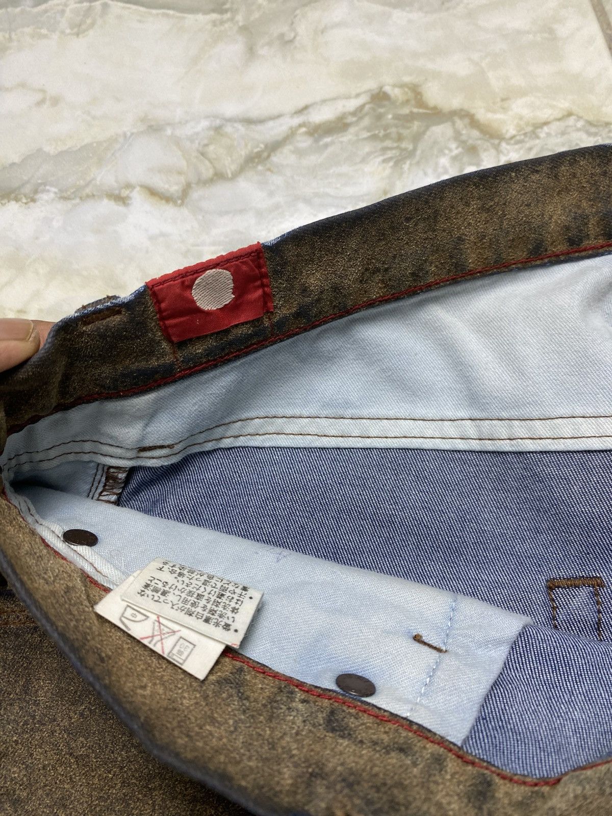 Japanese Brand 🇯🇵 Japanese Brand Blueway Leather Jeans Size US 34 / EU 50 - 15 Thumbnail
