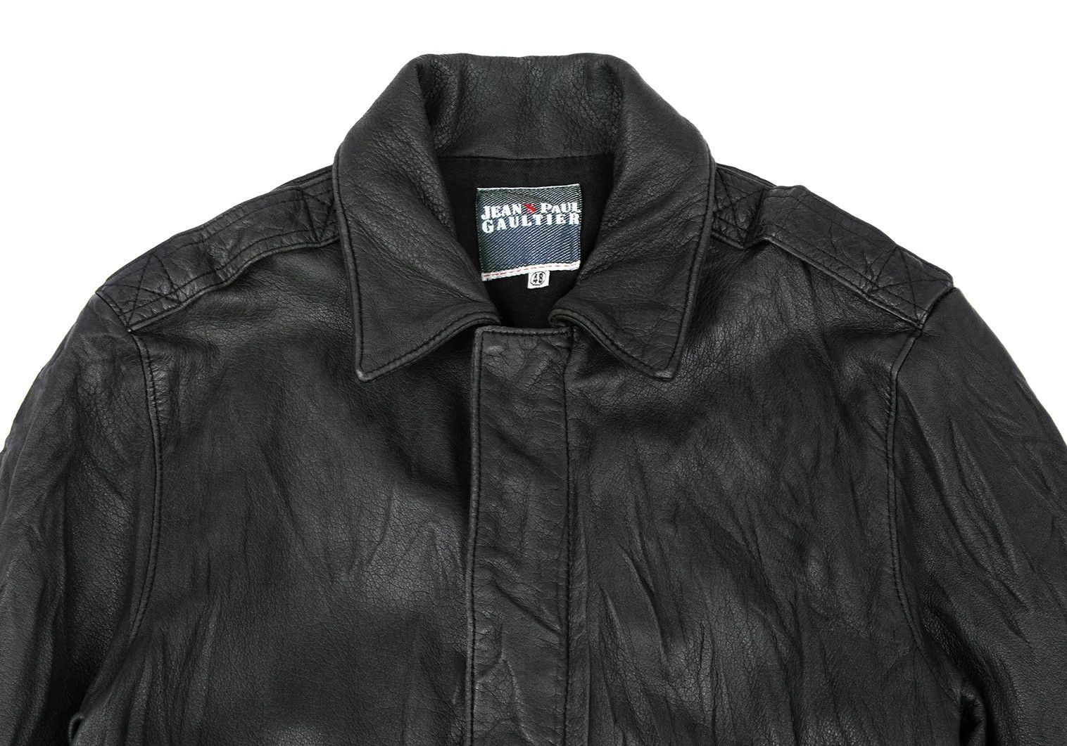 Jean Paul Gaultier Lambskin A2 Jacket in Navy Black Size 48 Size US M / EU 48-50 / 2 - 2 Thumbnail