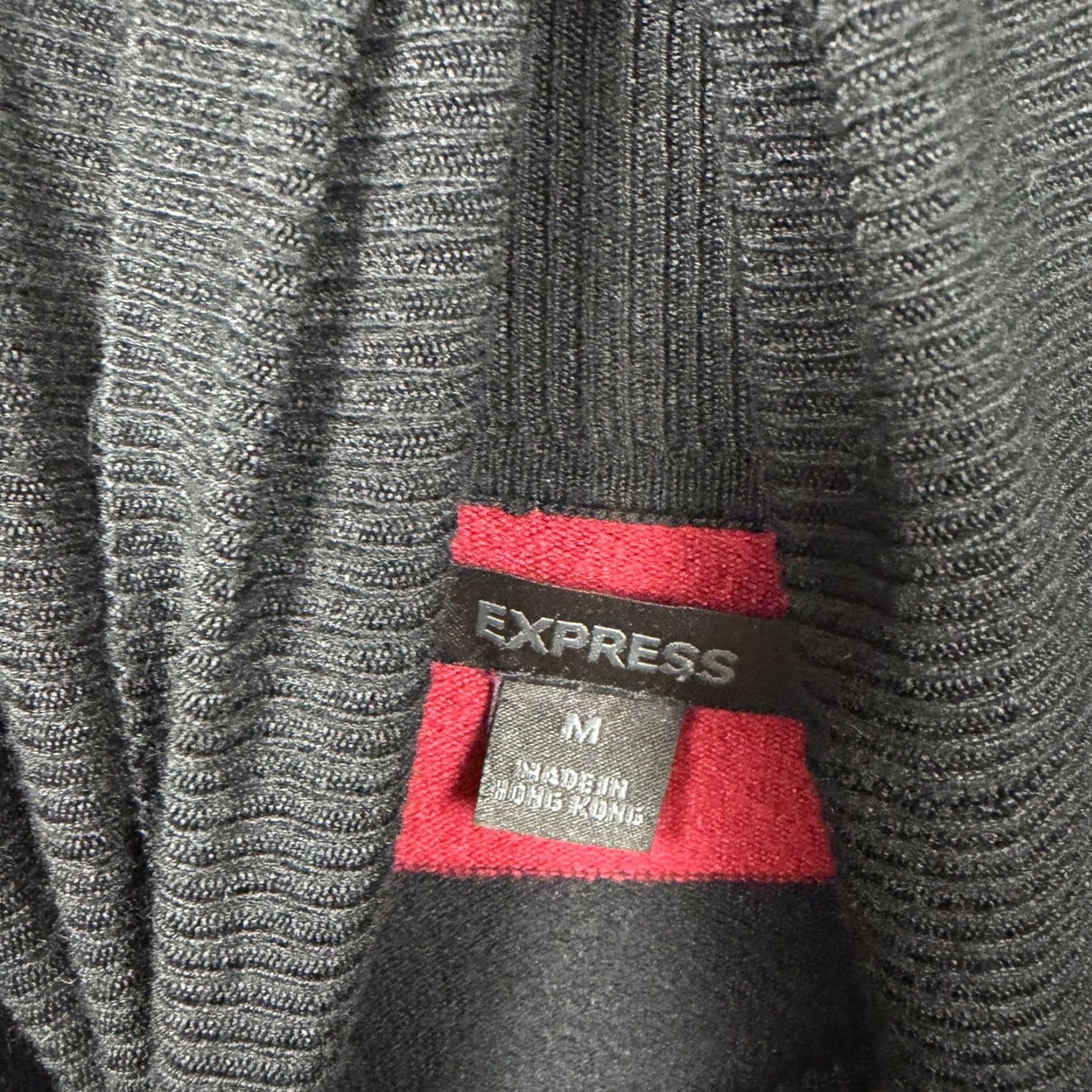 Express VINTAGE Express Sweater Womens M Red Black Striped Turtleneck Ribbed Grunge Emo Alt Goth Size M / US 6-8 / IT 42-44 - 5 Thumbnail