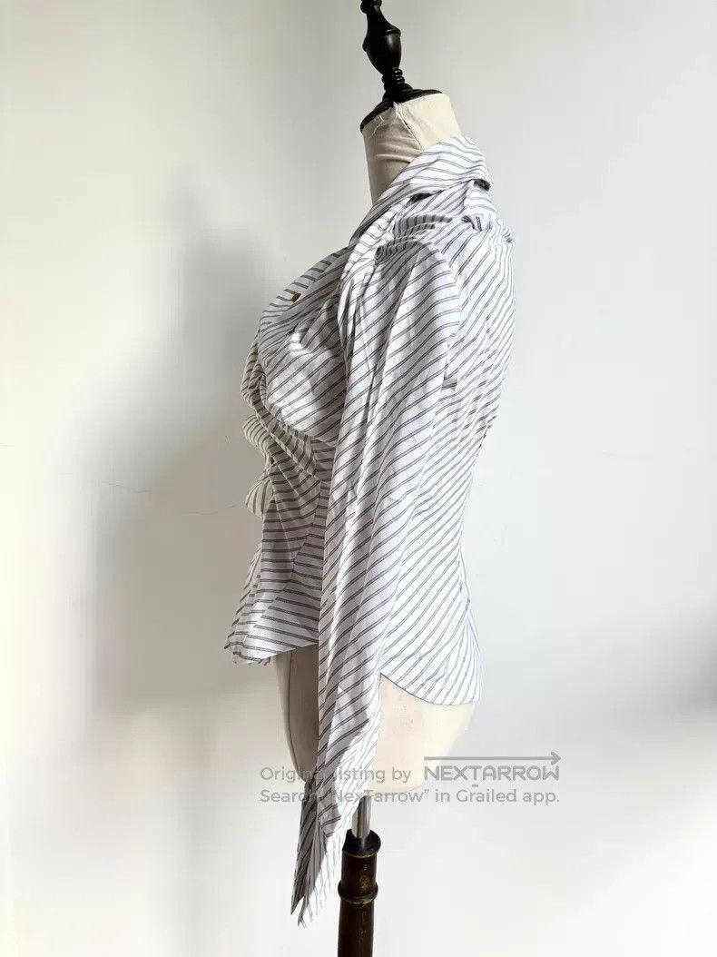 Vivienne Westwood Vivienne Westwood White Striped Drunkard Shirt Size XS / US 0-2 / IT 36-38 - 3 Thumbnail