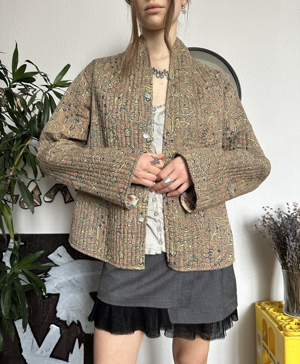 Japanese Brand × Seditionaries Reversible Quilted Asian Style 2 Side Floral Jacket Size ONE SIZE - 10 Thumbnail
