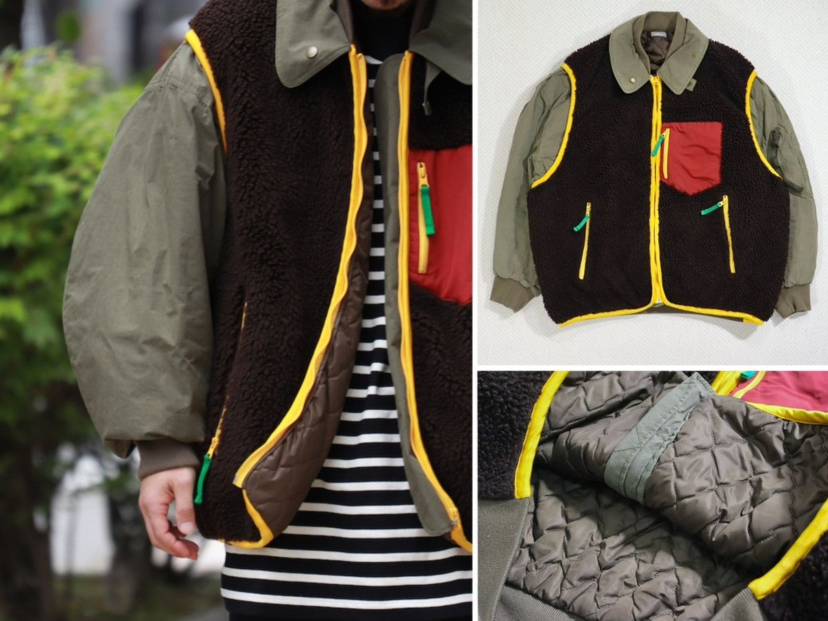 Kolor Kolor 20aw Polar fleece patchwork jacket size3 Size US L / EU 52-54 / 3 - 1 Thumbnail