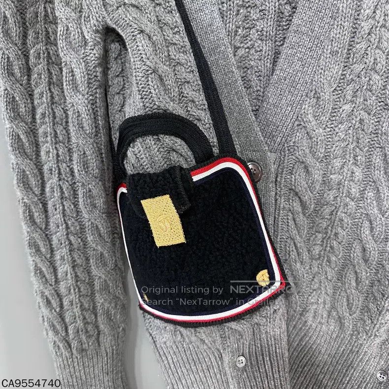 Thom Browne Thom Browne Handbag decorated gray knitted cardigan Size S / US 4 / IT 40 - 6 Thumbnail
