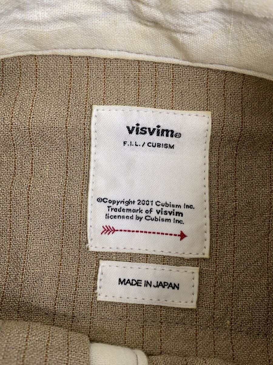 Visvim Beige Linen Stripe Sleeve Shirt Size US S / EU 44-46 / 1 - 3 Thumbnail