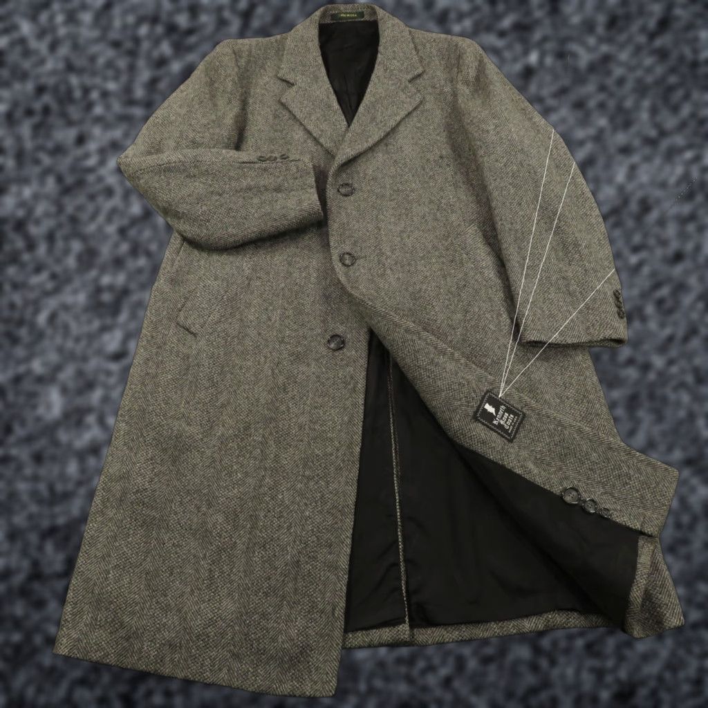 Vintage VINTAGE Tweed Coat Men 44R Herringbone Salt Pepper Wool Towne Car Driving Jacket Size US S / EU 44-46 / 1 - 1 Thumbnail