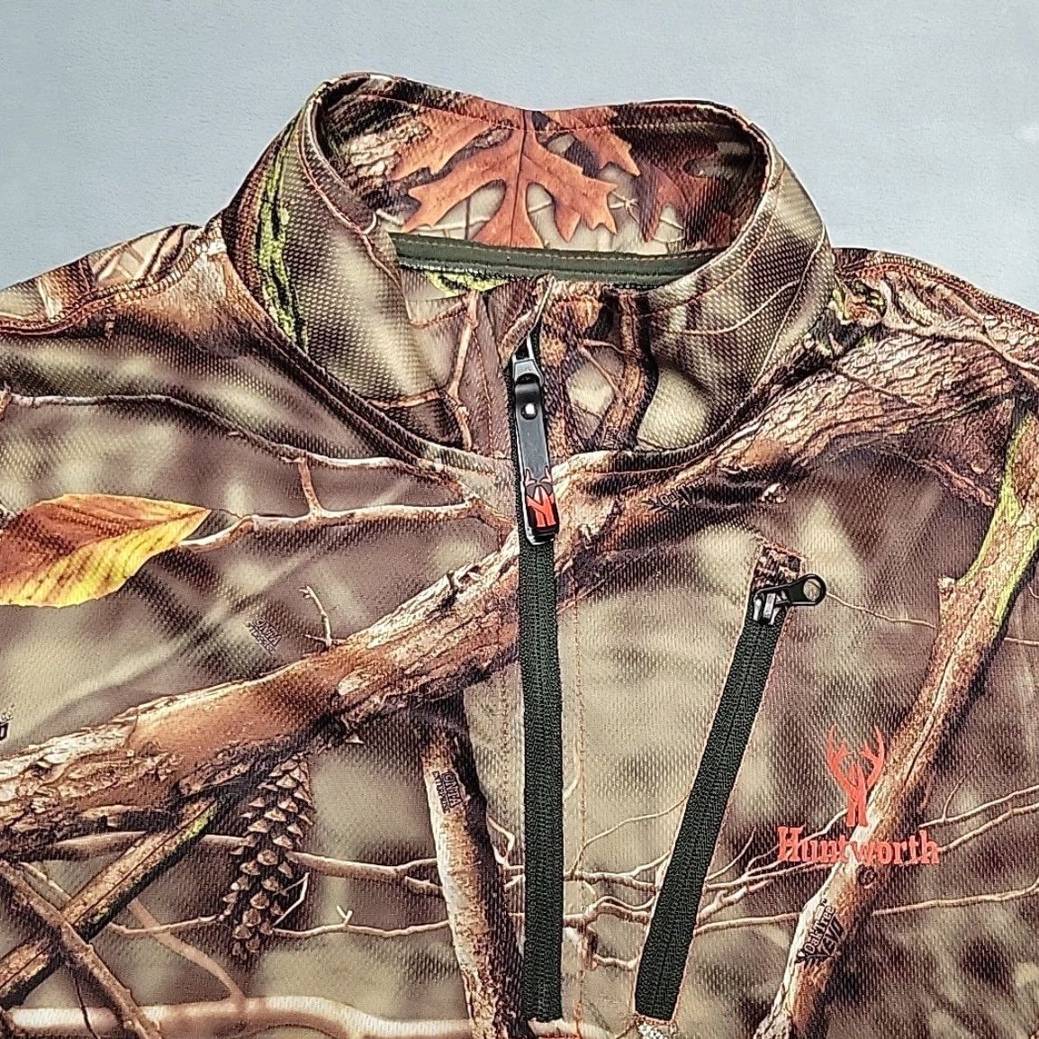 Vintage VINTAGE Huntworth Jacket Mens XL Brown Oak Tree EVO Camo Performance 1/4 Zip Hunting Size US XL / EU 56 / 4 - 3 Thumbnail