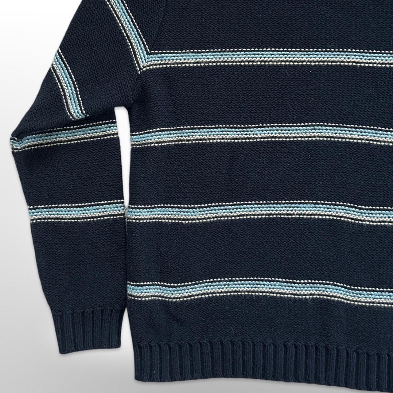 Quiksilver × Vintage Vintage Quiksilver Men’s Navy Striped Sweater Size US M / EU 48-50 / 2 - 3 Thumbnail