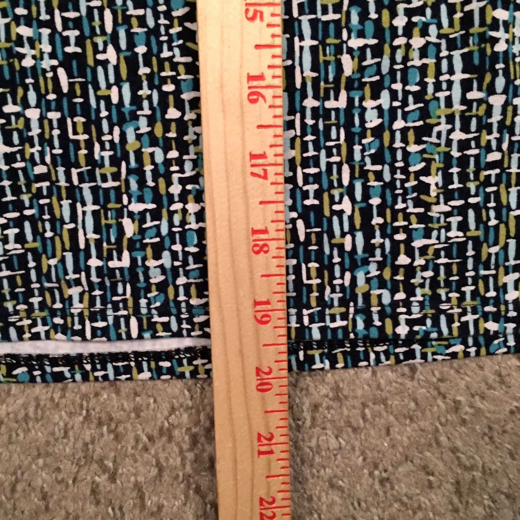 J. Jill J.Jill Skirt Geometric Knee Length Pull On Petite Green M Womens Size 32" / US 10 / IT 46 - 5 Thumbnail