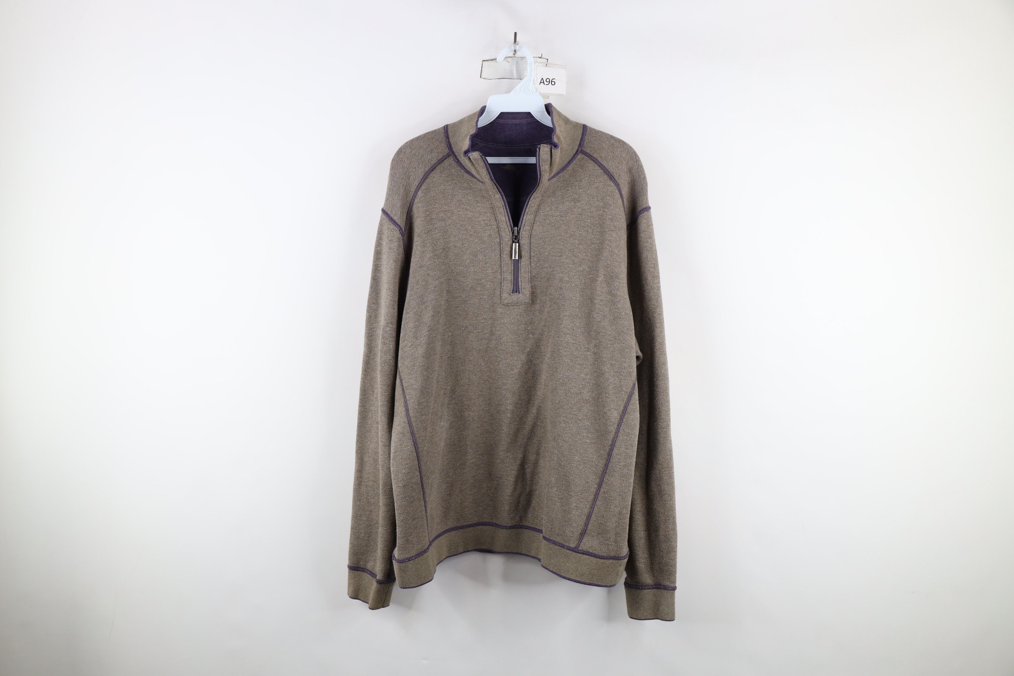 Vintage Tommy Bahama Reversible Ribbed Knit Half Zip Sweater