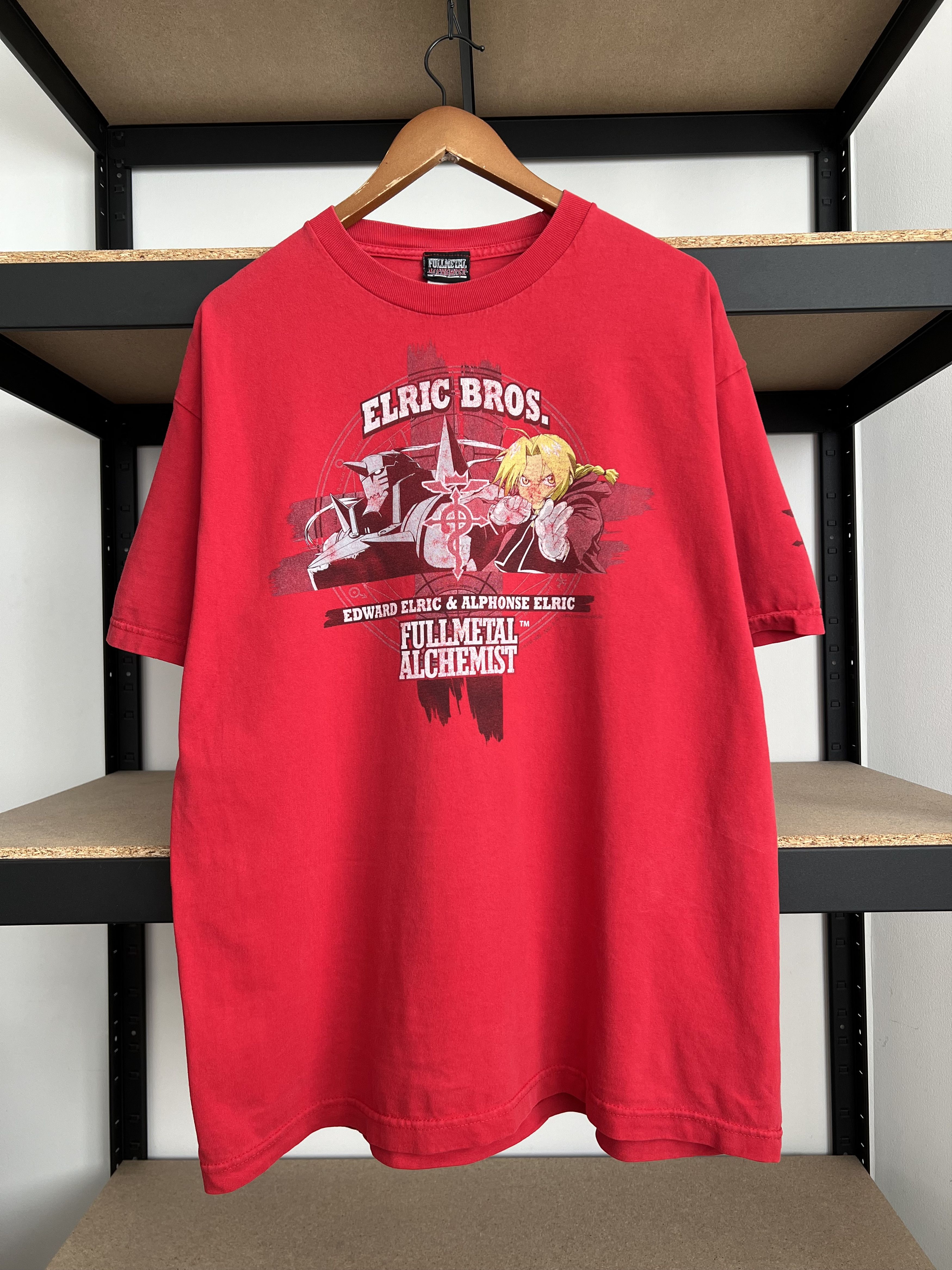 Anime Vintage 2004 Fullmetal Alchemist Anime Manga Red T-shirt Size US XL / EU 56 / 4 - 1 Thumbnail