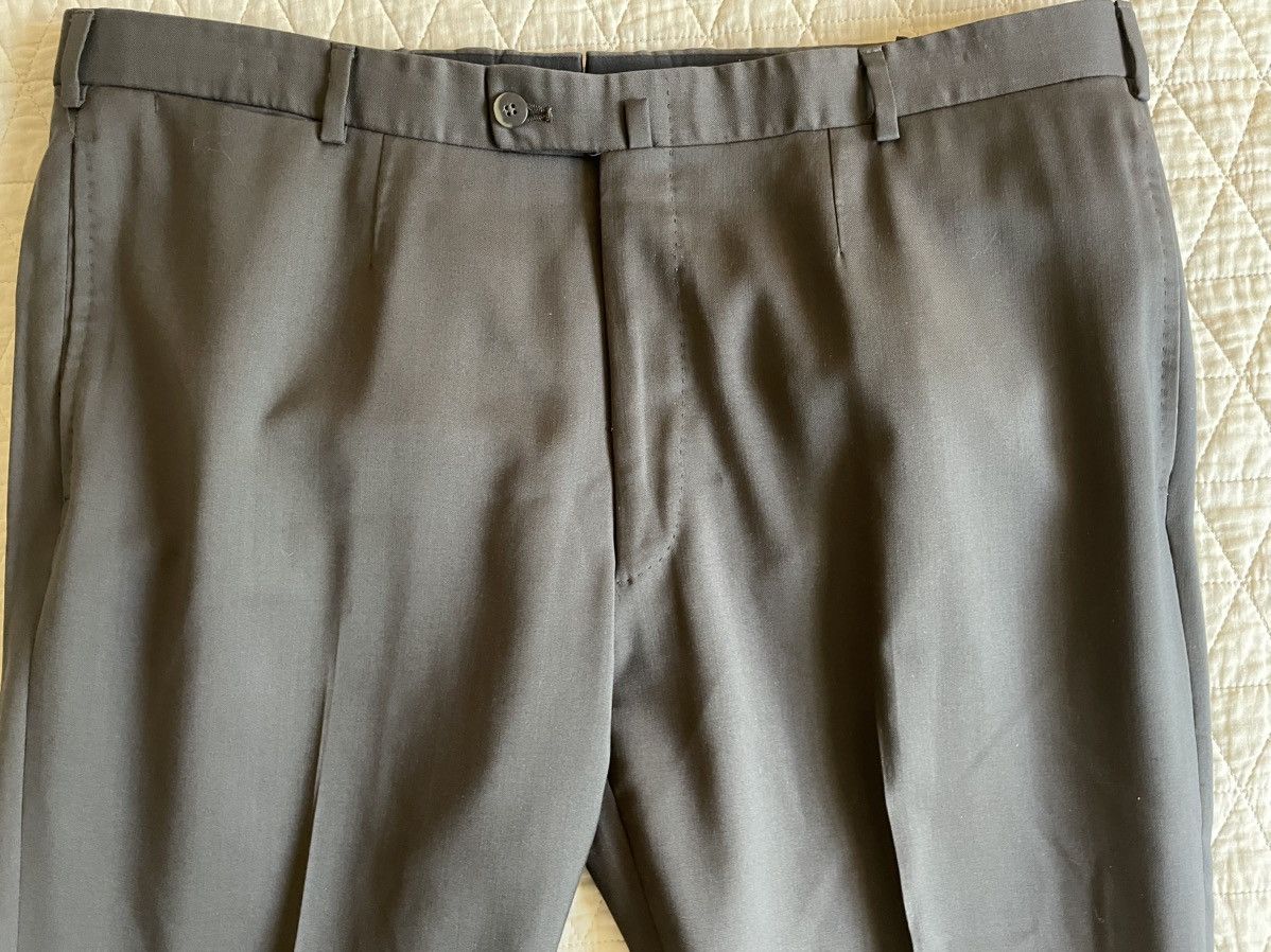 Isaia Aquaspider Wool Flat Front Trouser Size 38R - 4 Thumbnail