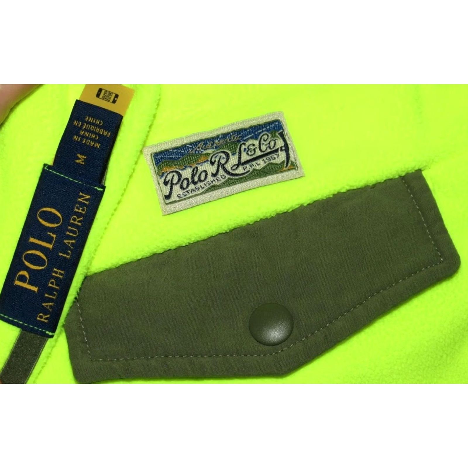 Ralph Lauren Polo Ralph Lauren Neon Yellow Snap Pocket Fleece Jacket Medium Size US M / EU 48-50 / 2 - 3 Thumbnail