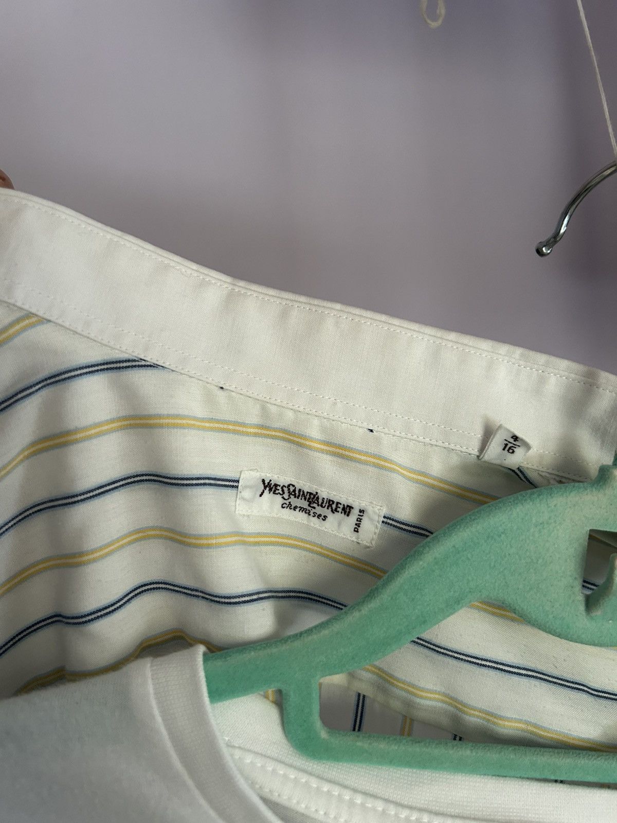 Vintage Yves Saint Laurent YSL 70s vintage striped shirt Size US M / EU 48-50 / 2 - 5 Thumbnail