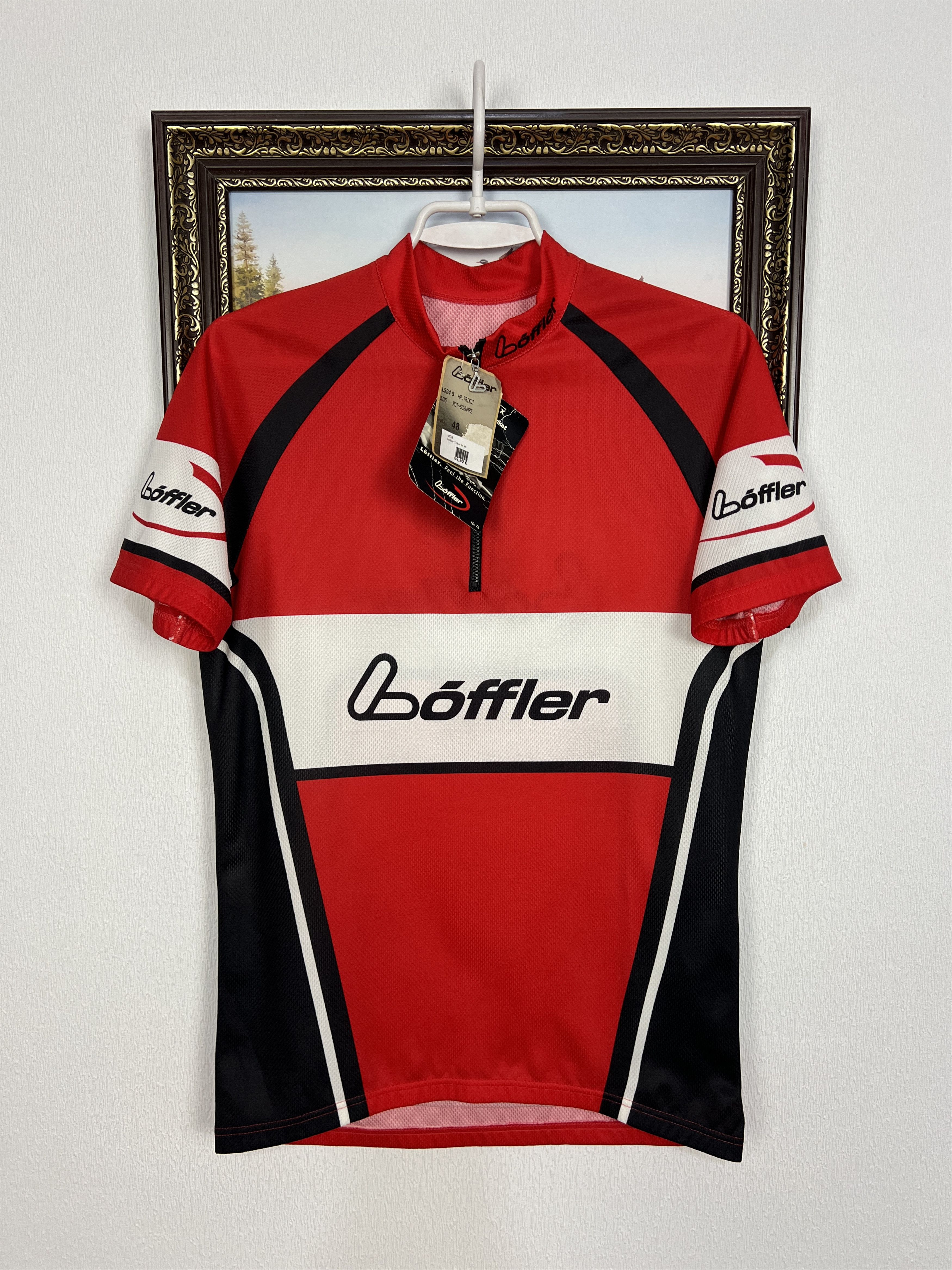 Vintage Loffler Cycling Jersey Red Shirt Sport Trikot Bike Rare Size US M / EU 48-50 / 2 - 1 Thumbnail