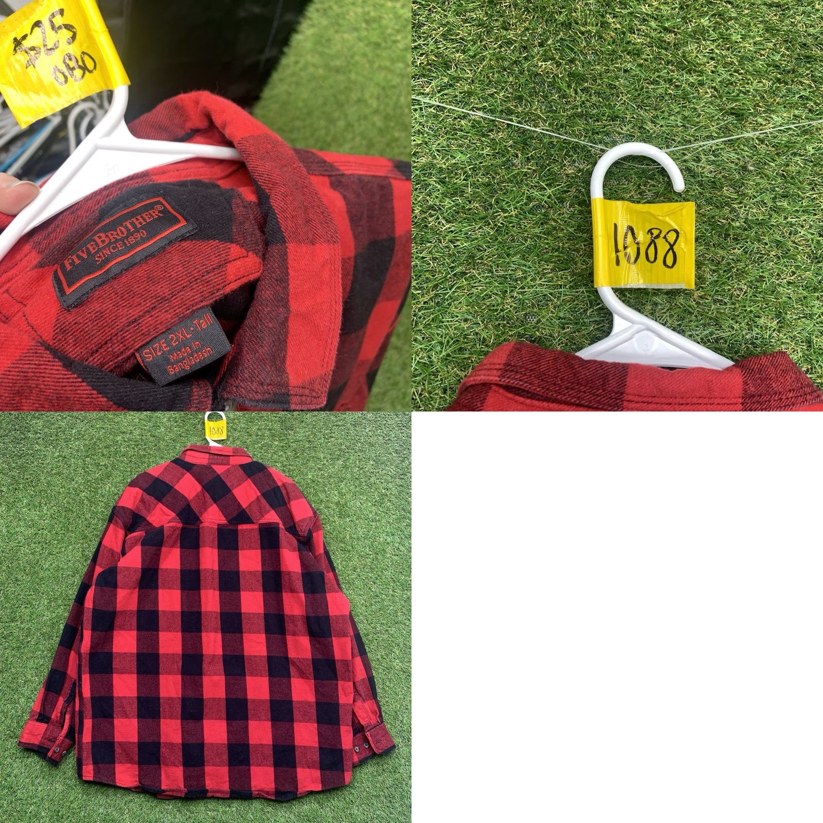 Vintage VINTAGE Five Brother Flannel Shirt Mens 2XL Tall Red Buffalo Plaid Button Up Outdoor Shirt Size US XXL / EU 58 / 5 - 8 Thumbnail