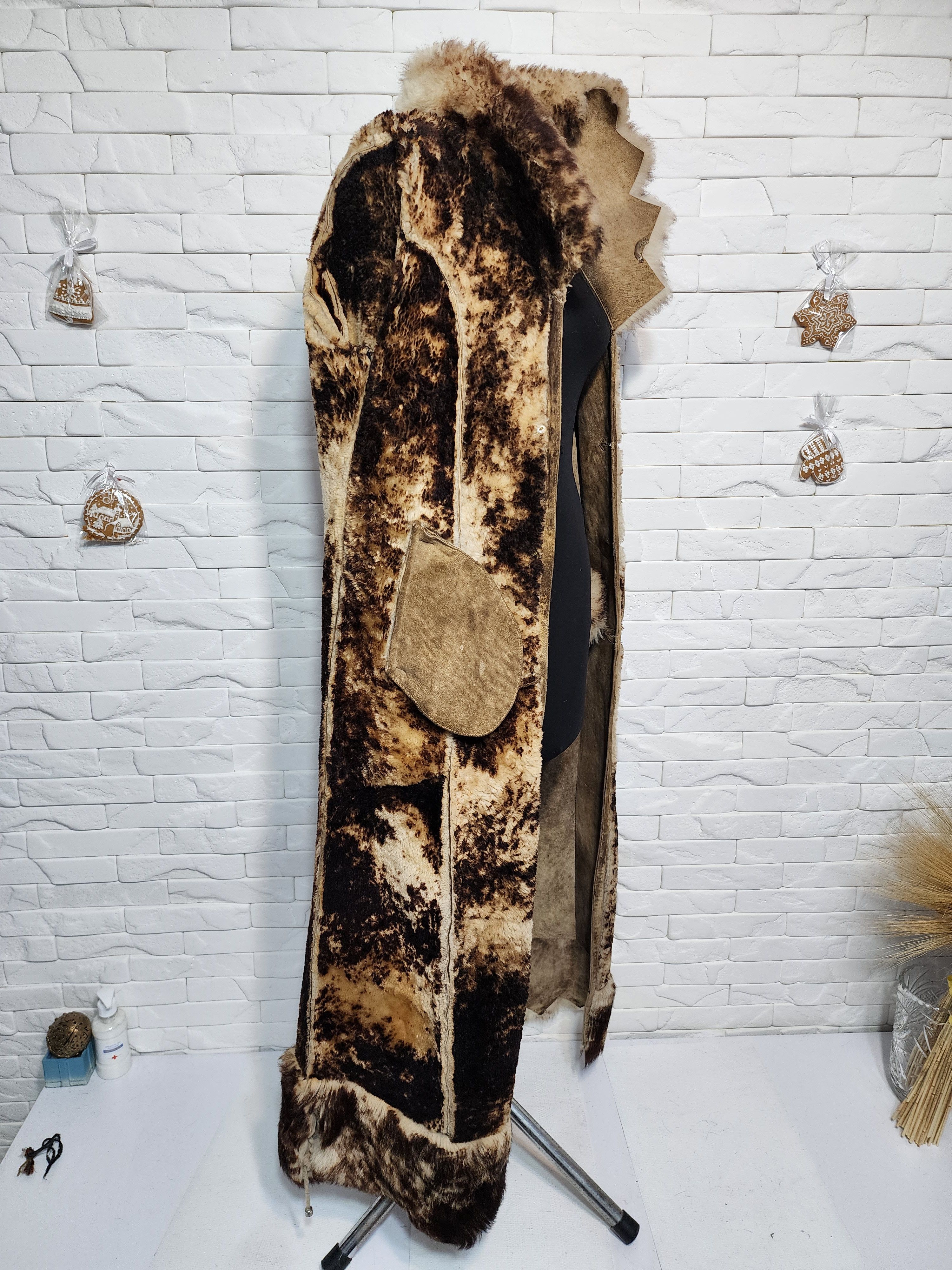 Furla Brown Women's Sheepskin Coat: Leather Winter Outerwear Size L / US 10 / IT 46 - 8 Thumbnail