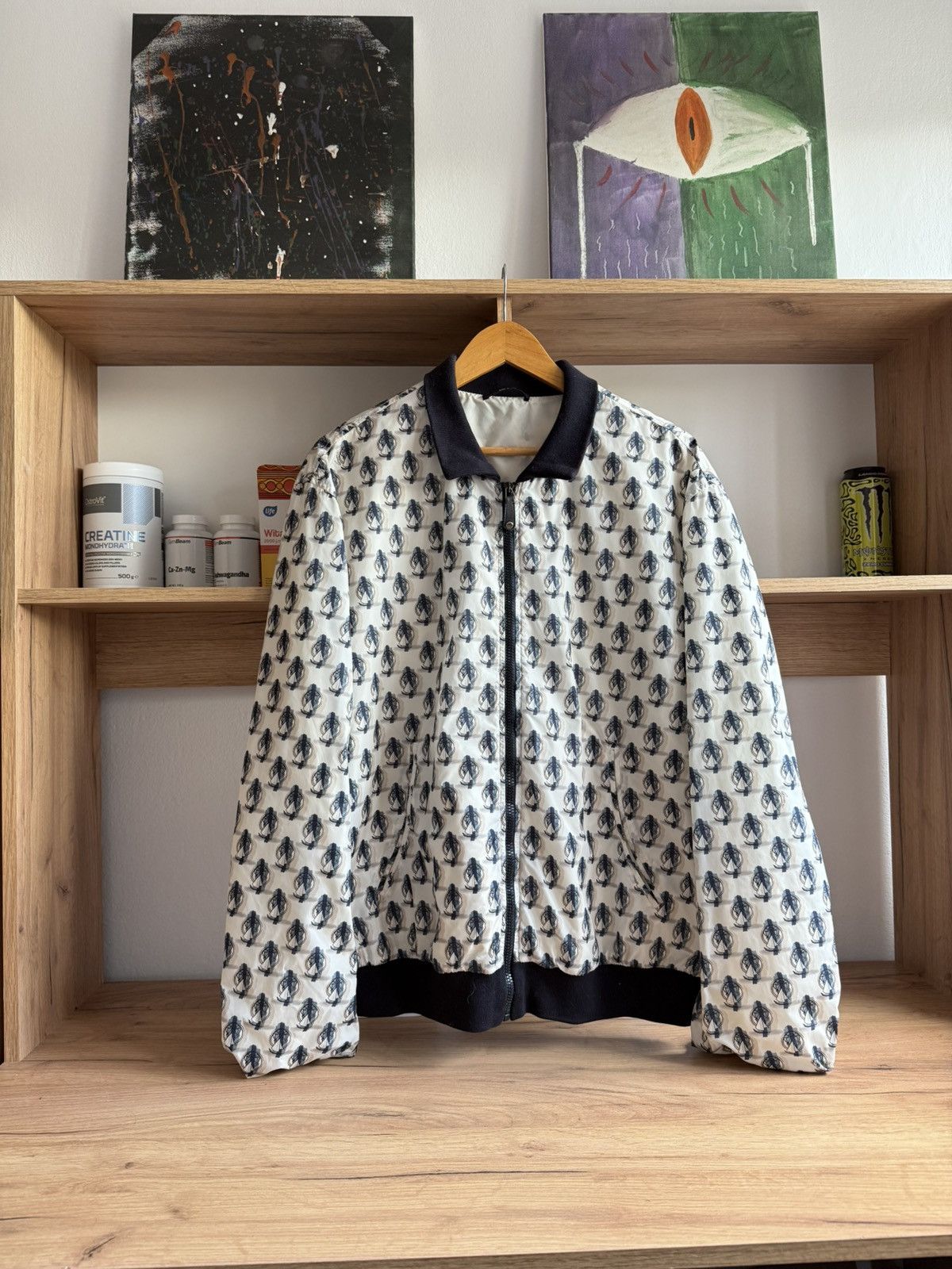 Gucci 🔥GUCCI MONOGRAM JACKET WHITE AND BLACK Size US L / EU 52-54 / 3 - 4 Thumbnail