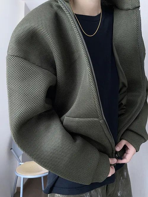 VIBE Double Layer Green Mesh Hoodie Size US M / EU 48-50 / 2 - 1 Thumbnail